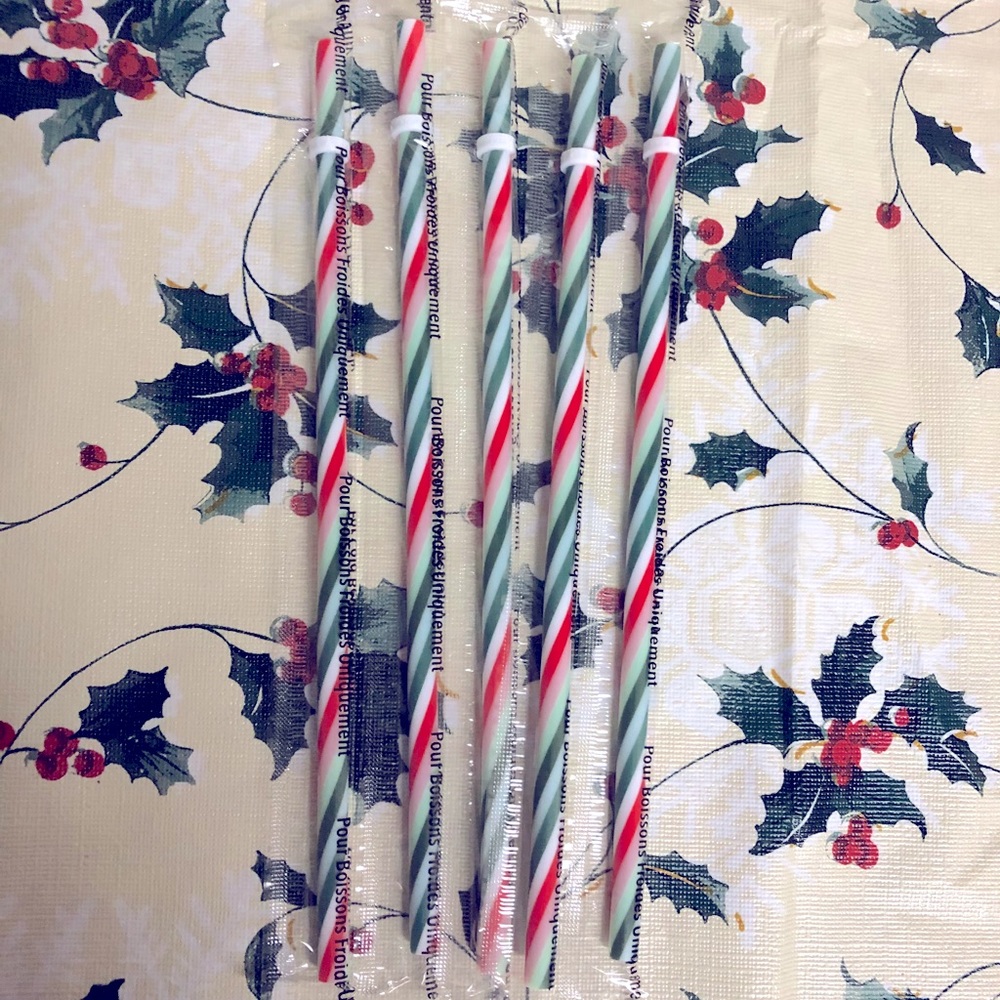 Starbucks holiday straws